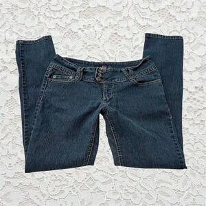 vintage y2k angels low rise dark wash jeans